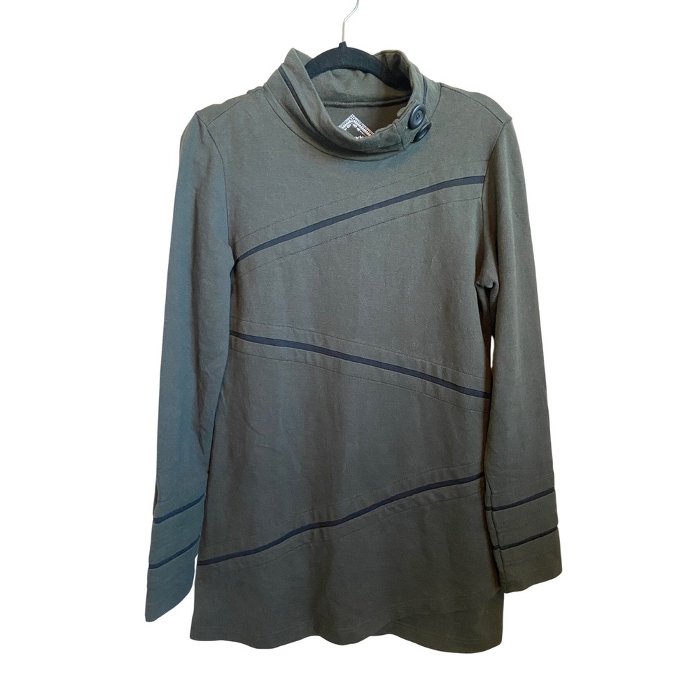Nomads Hemp Wear Organic Cotton Hemp Tunic Funnel Neck Top Large L‎